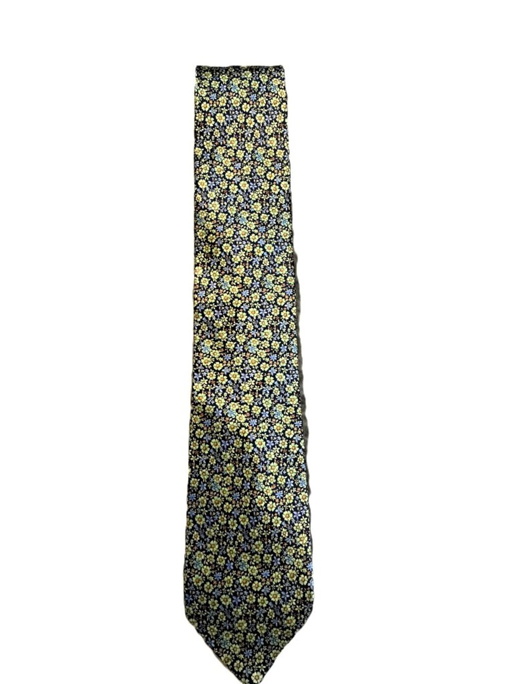 Burma Bibas Floral Silk Tie Navy Blue Ditsy Flower Print
